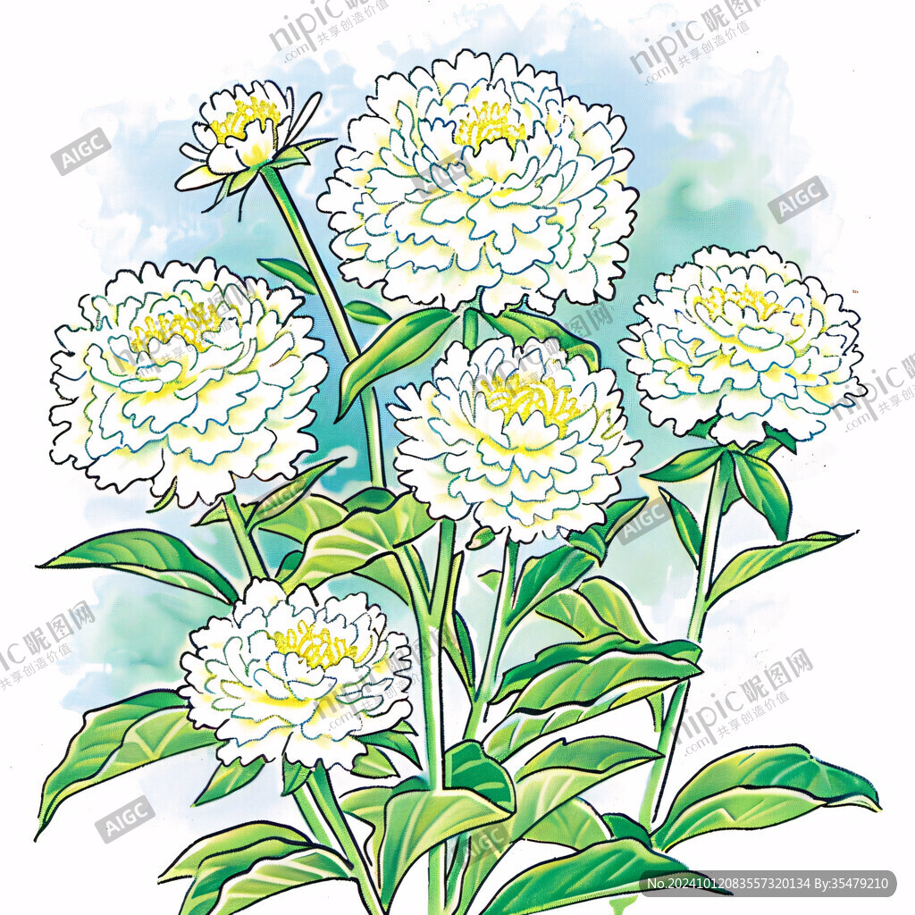 杭白菊插画