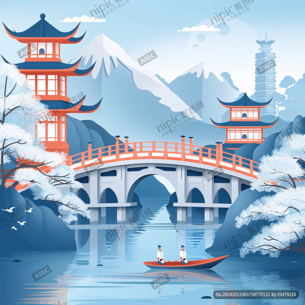 湘子桥插画