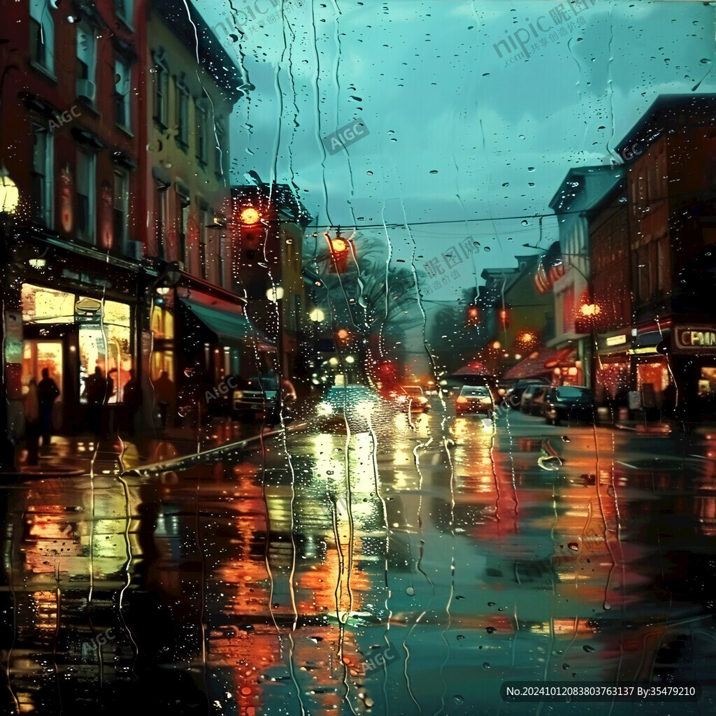 雨后街景美丽街景