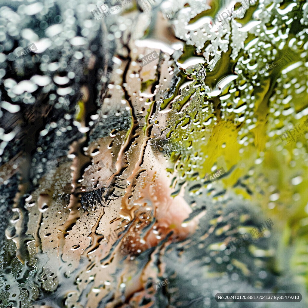 雨水窗户风景