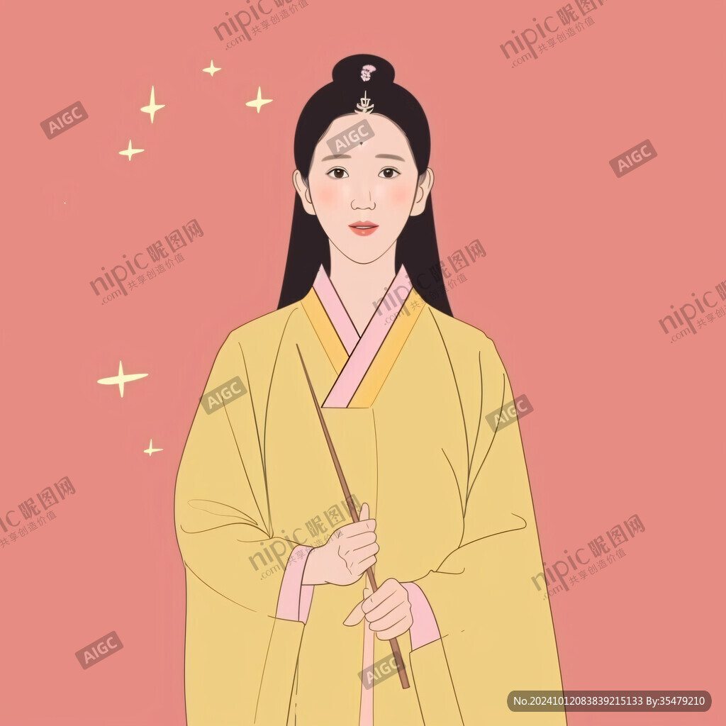 朝鲜族人物插画