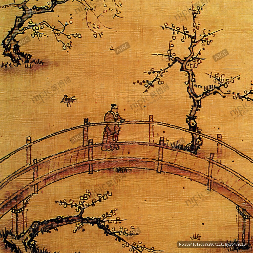 白梅古画