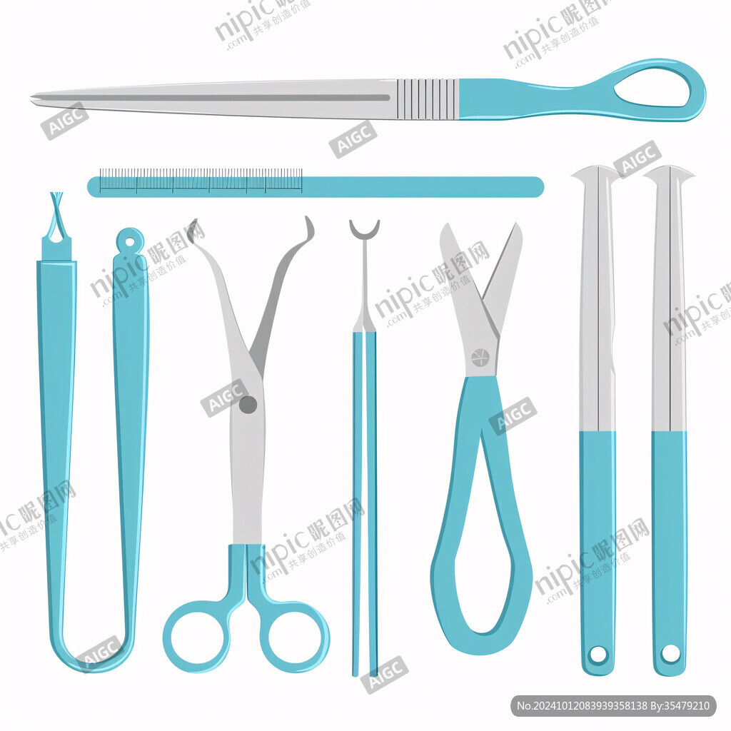 手绘理发剪刀工具