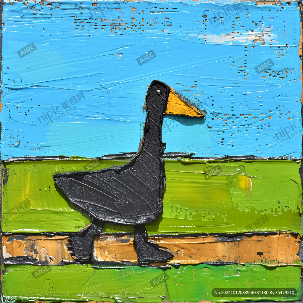 鸭子艺术画