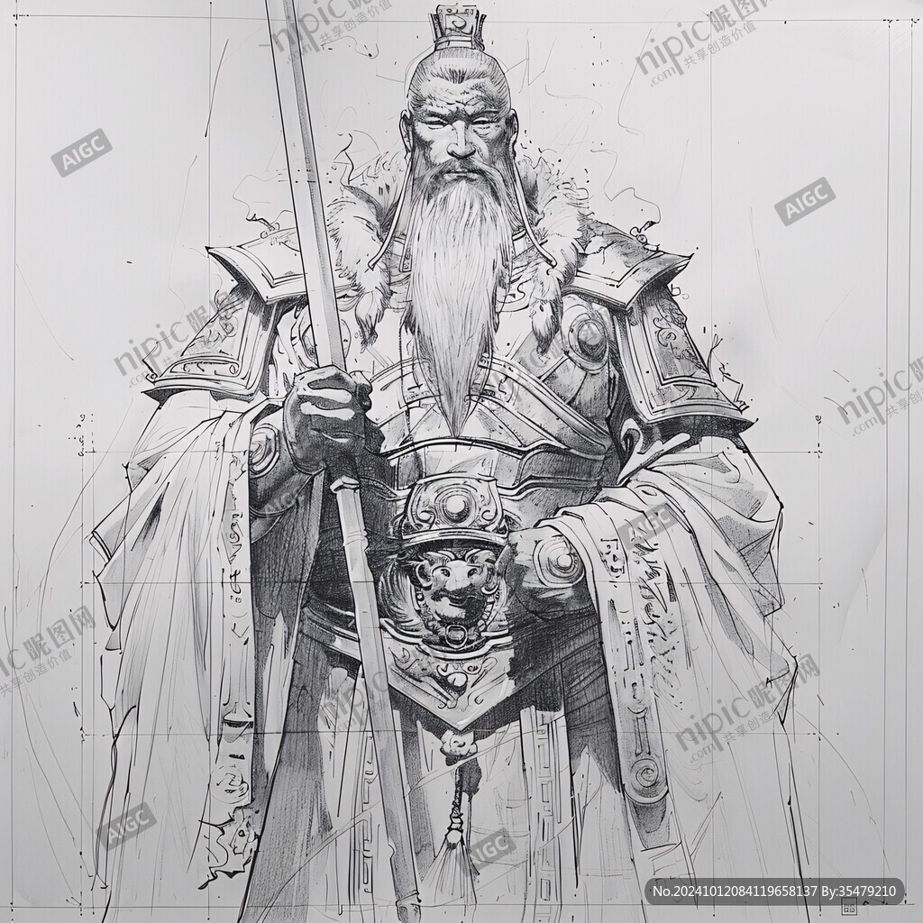 手绘黄忠