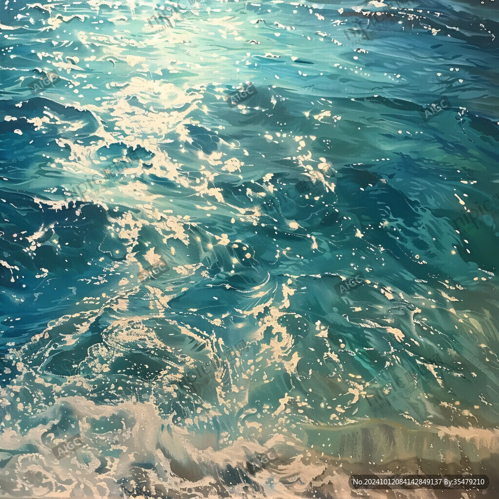 海水抽像画