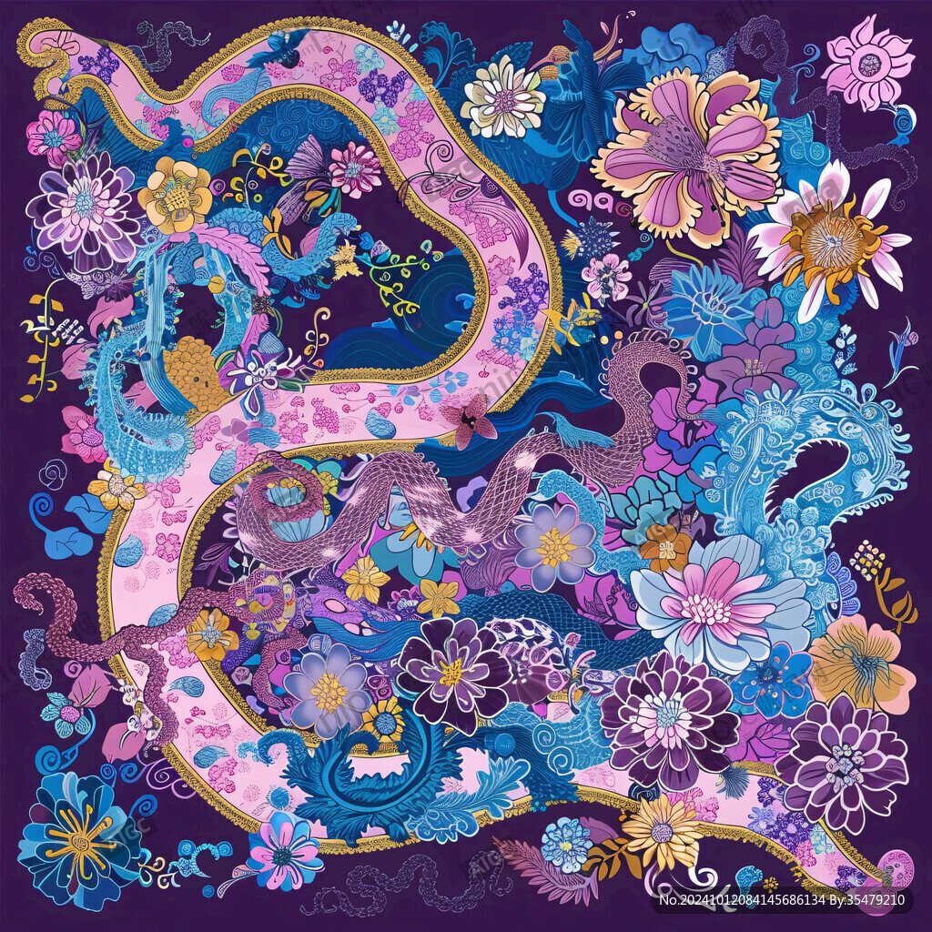 蛇年潮流插画