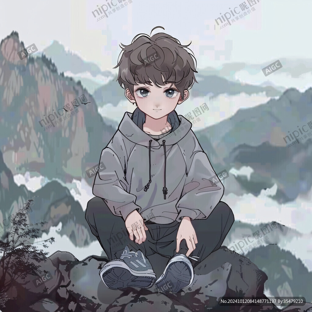 青春男孩插画