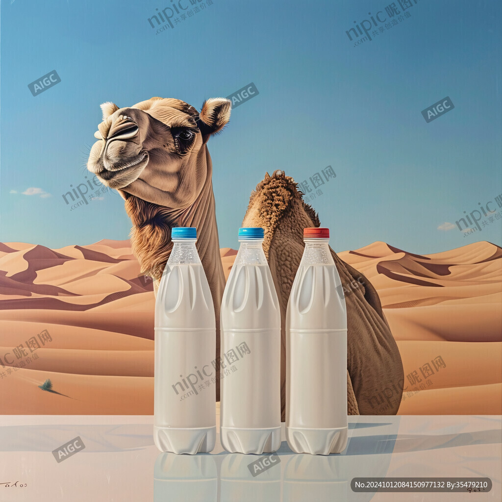 牛奶广告创意形象画
