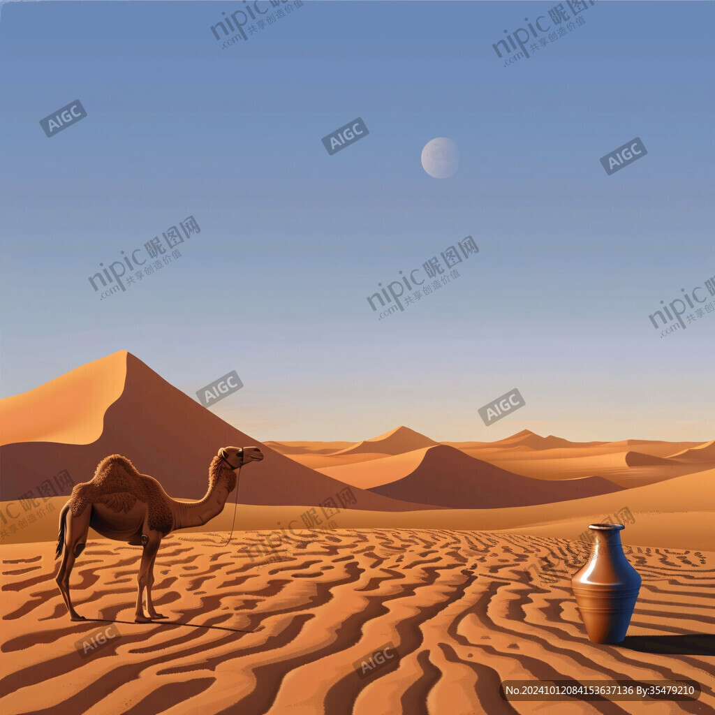 沙漠风景插画