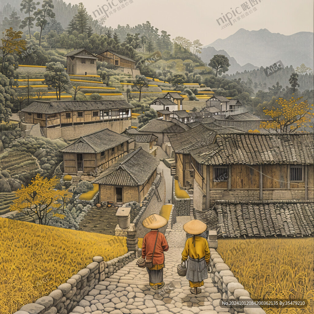 乡村生活场景情景