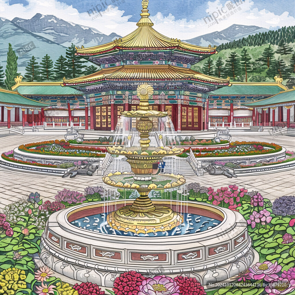 华清宫插画