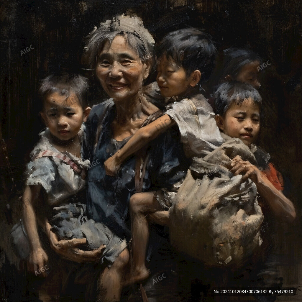 小朋友油画