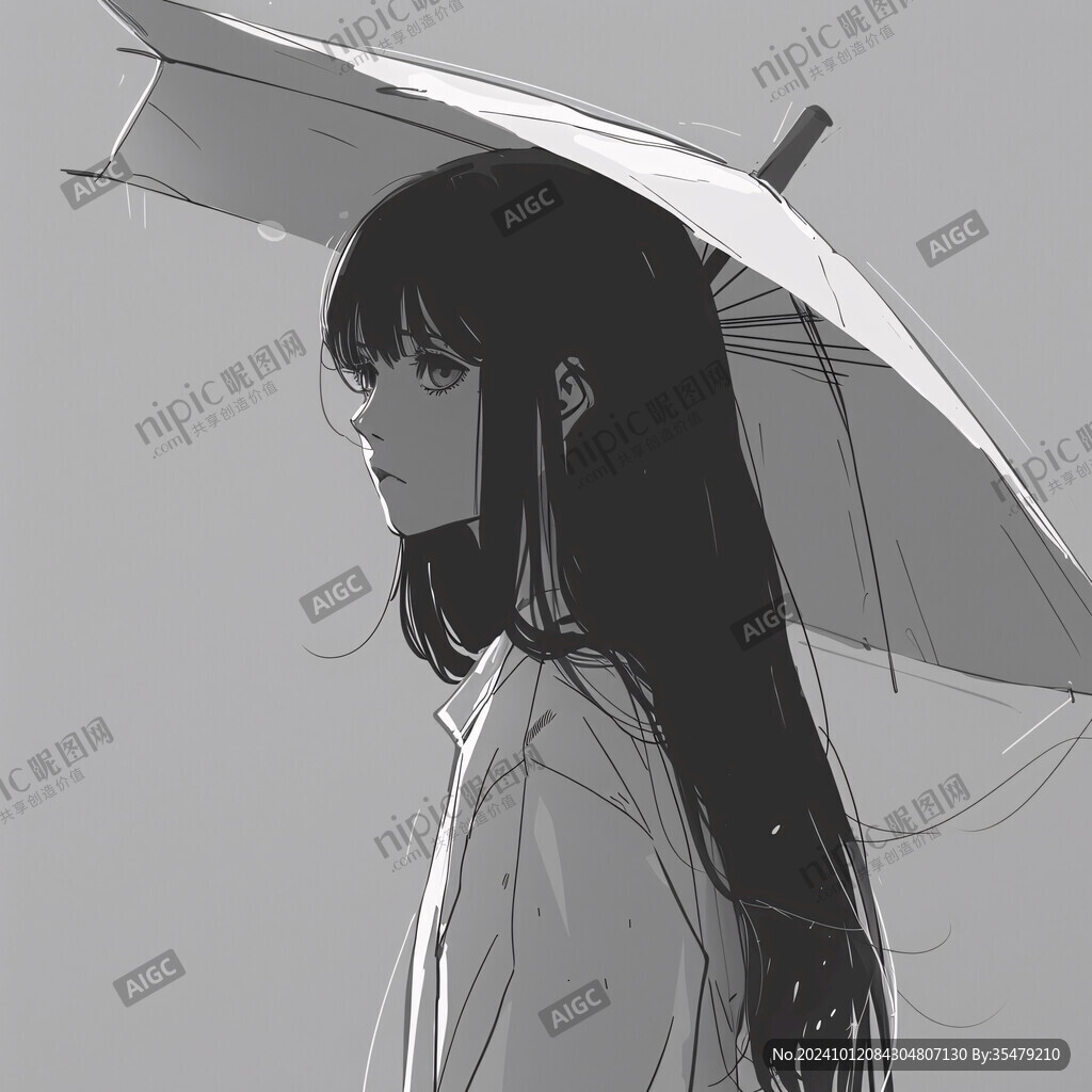 撑伞的少女