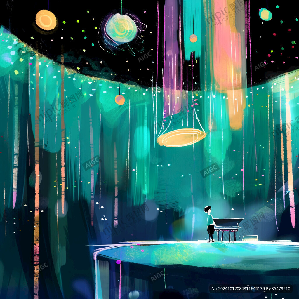 光晕梦幻插画