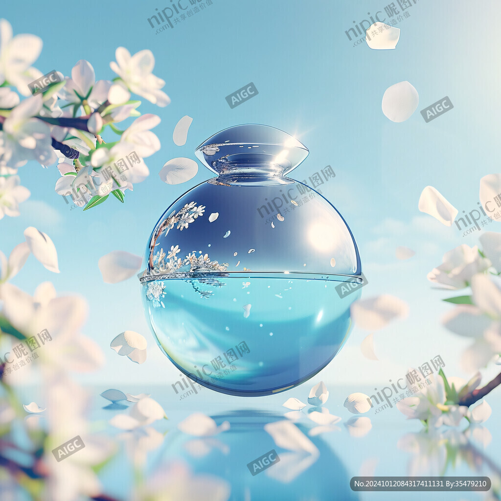 水晶梨树插画