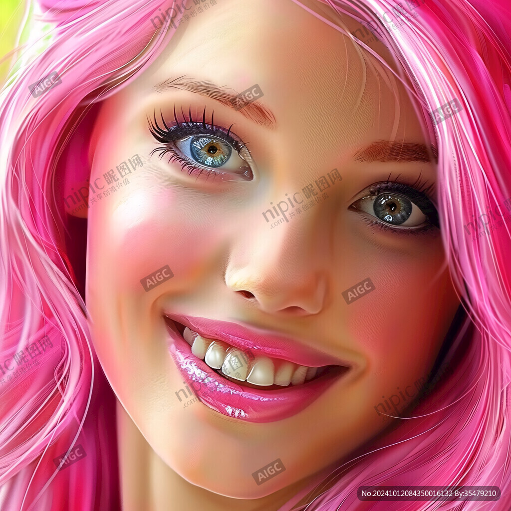 数字美女插画