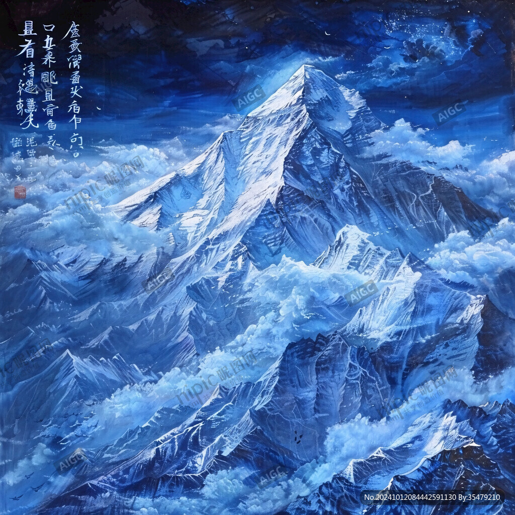 雪峰油画