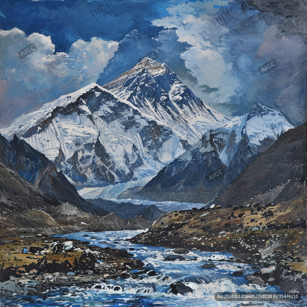 雪峰油画