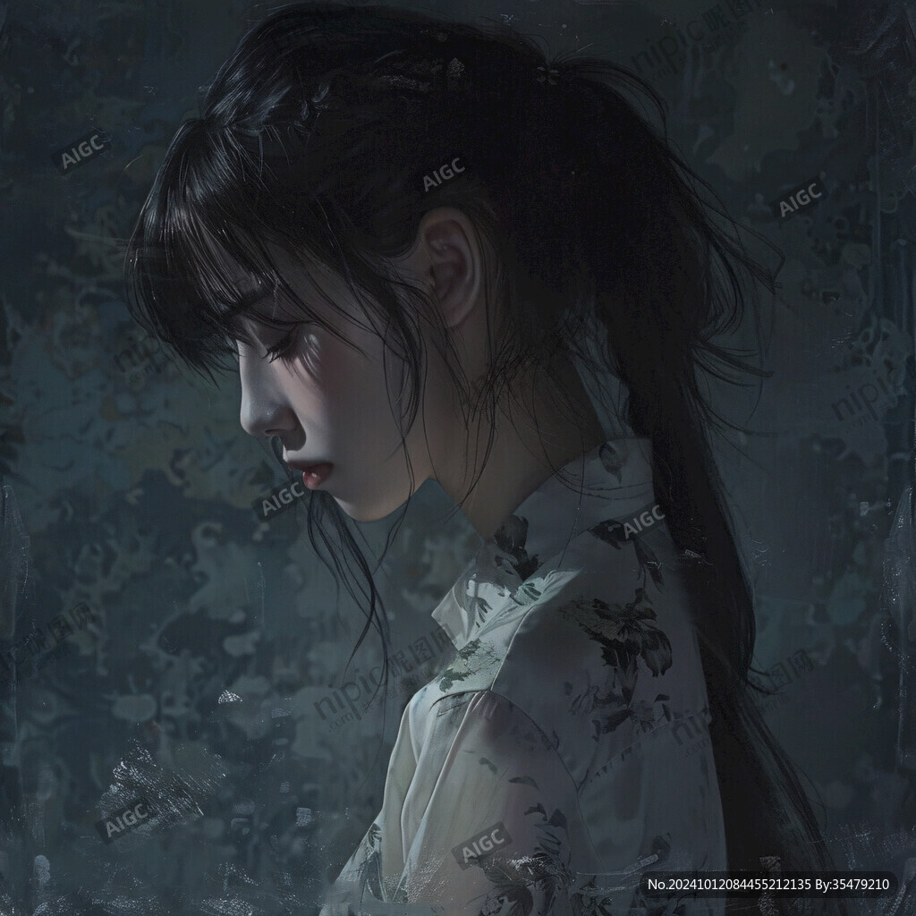 板绘少女插画