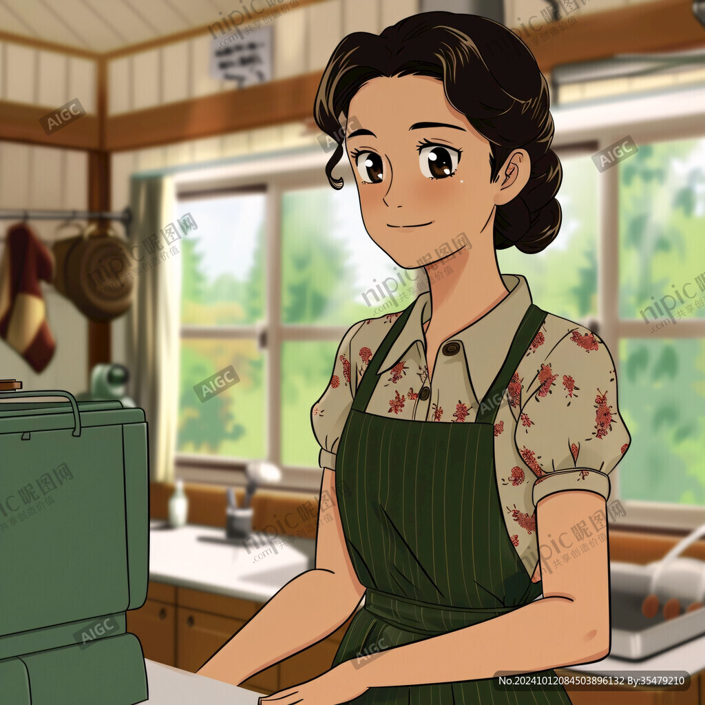 家庭主妇插画