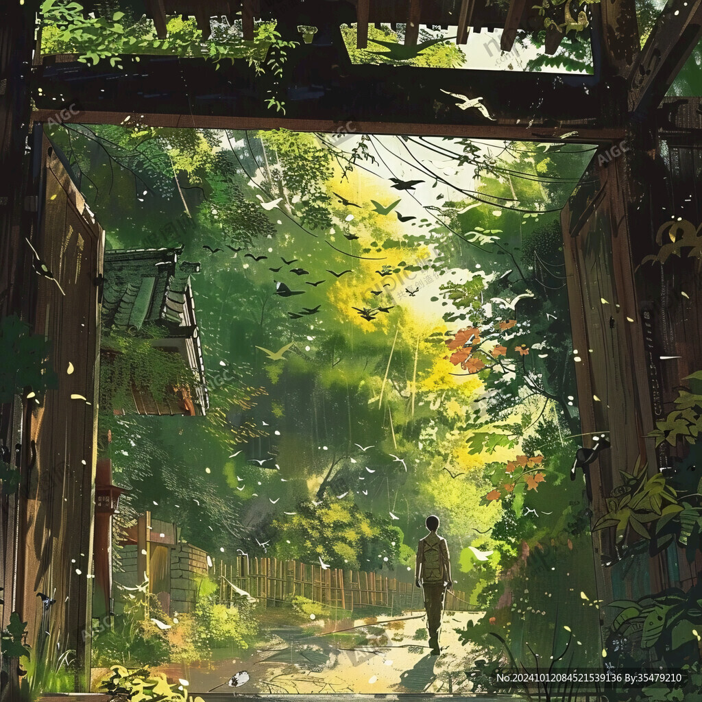 日系风景插画