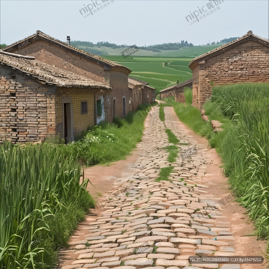 农家石板路