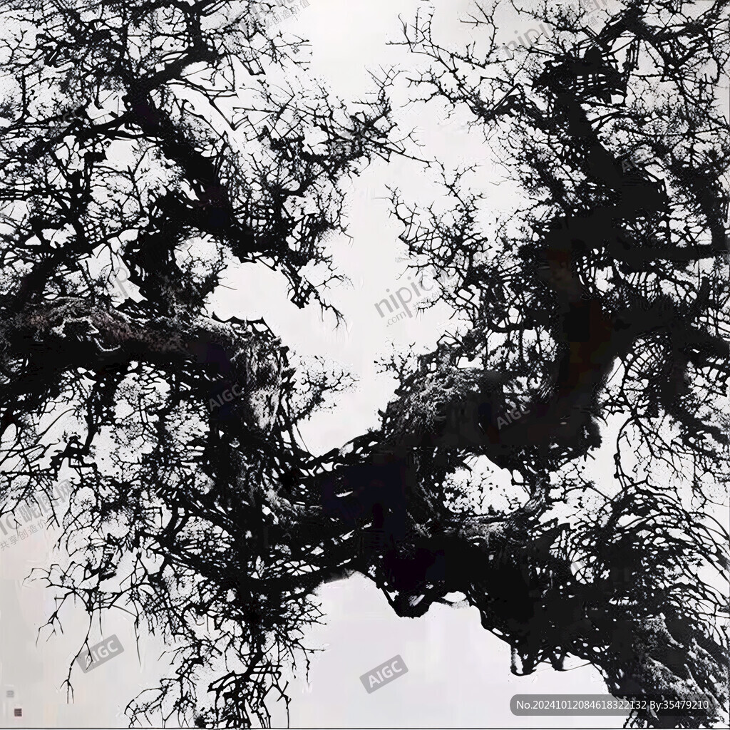 墨韵树枝