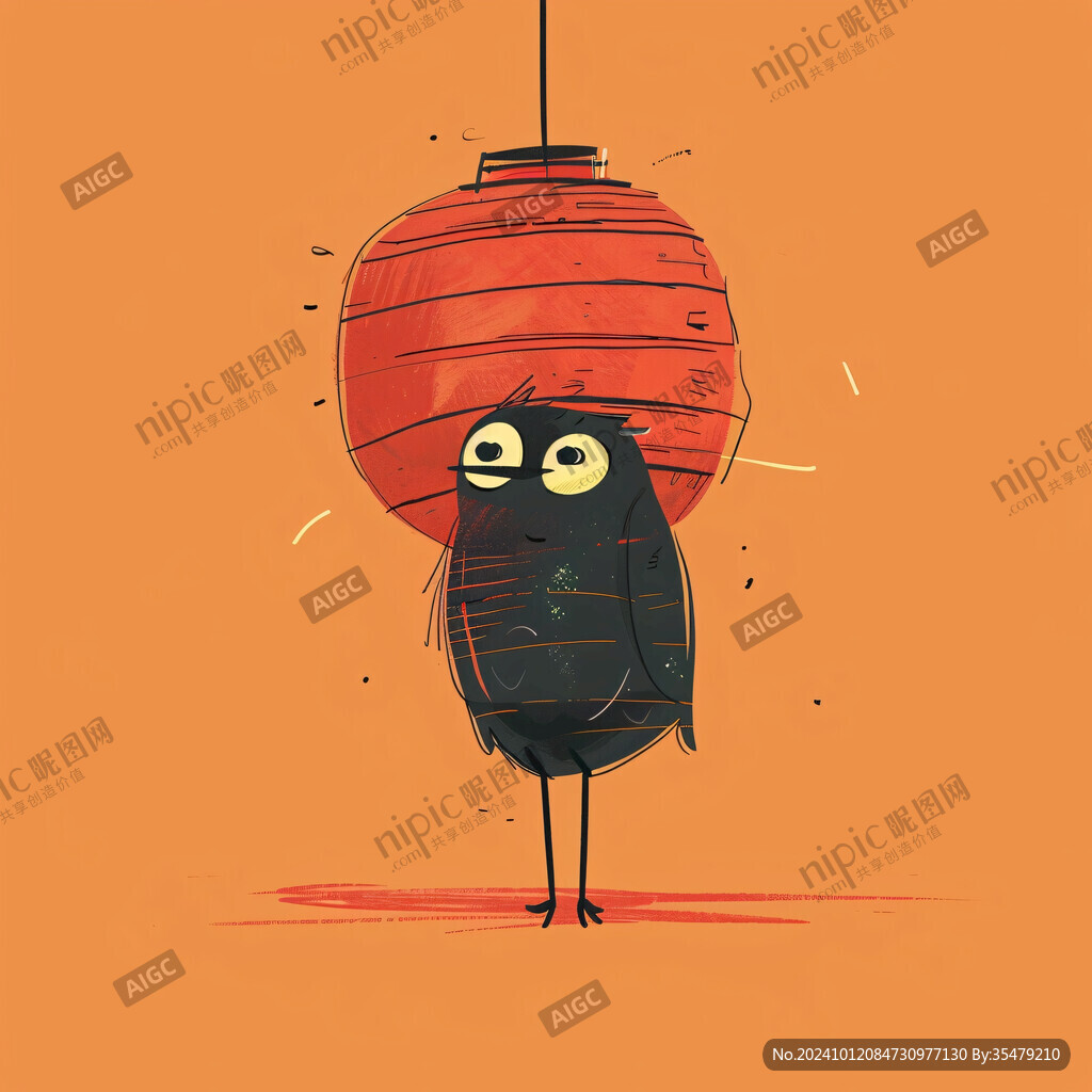 插画灯笼