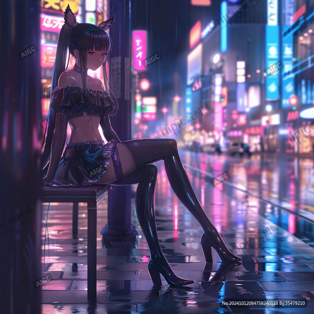 日韩厚涂插画