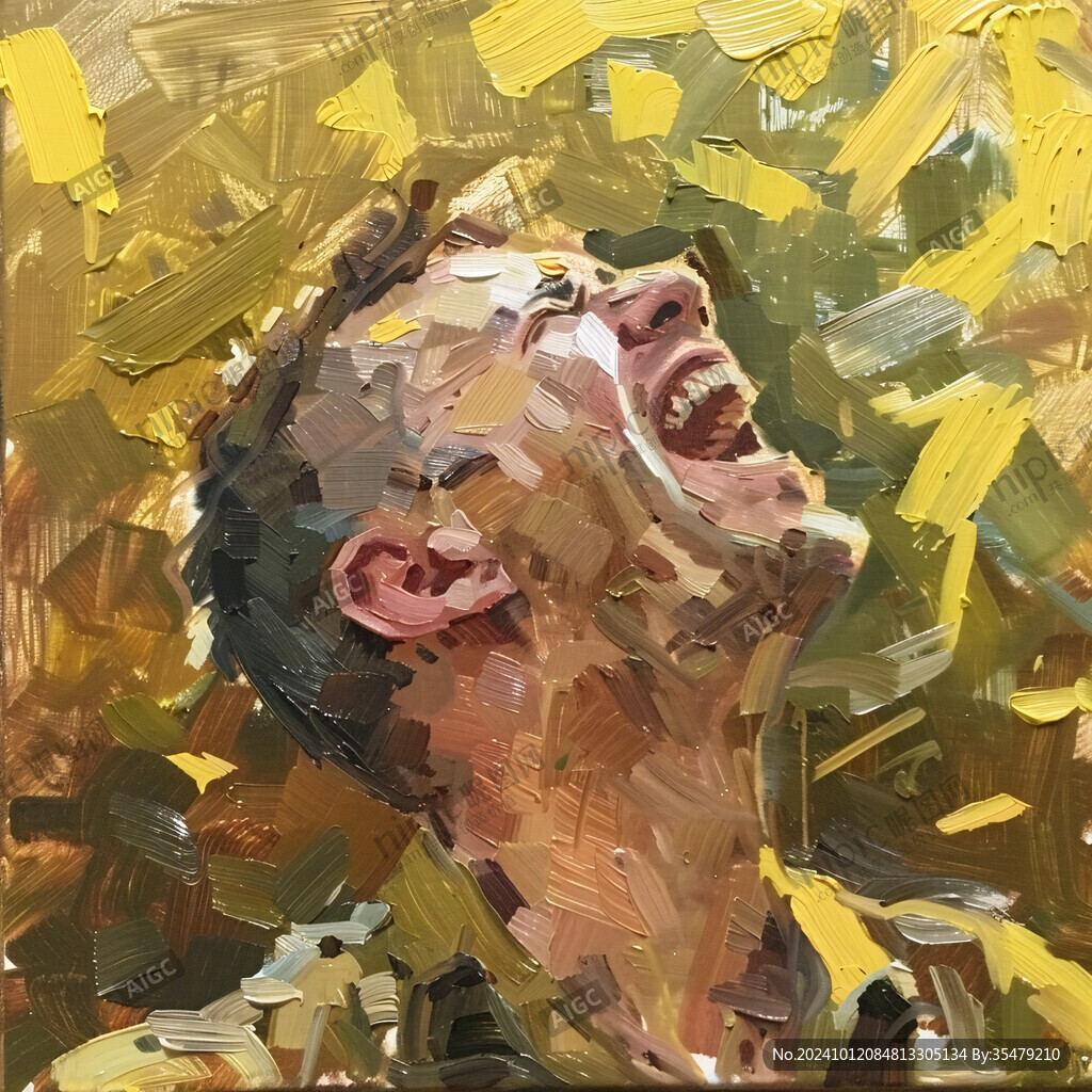 漂亮的抽象人物油画
