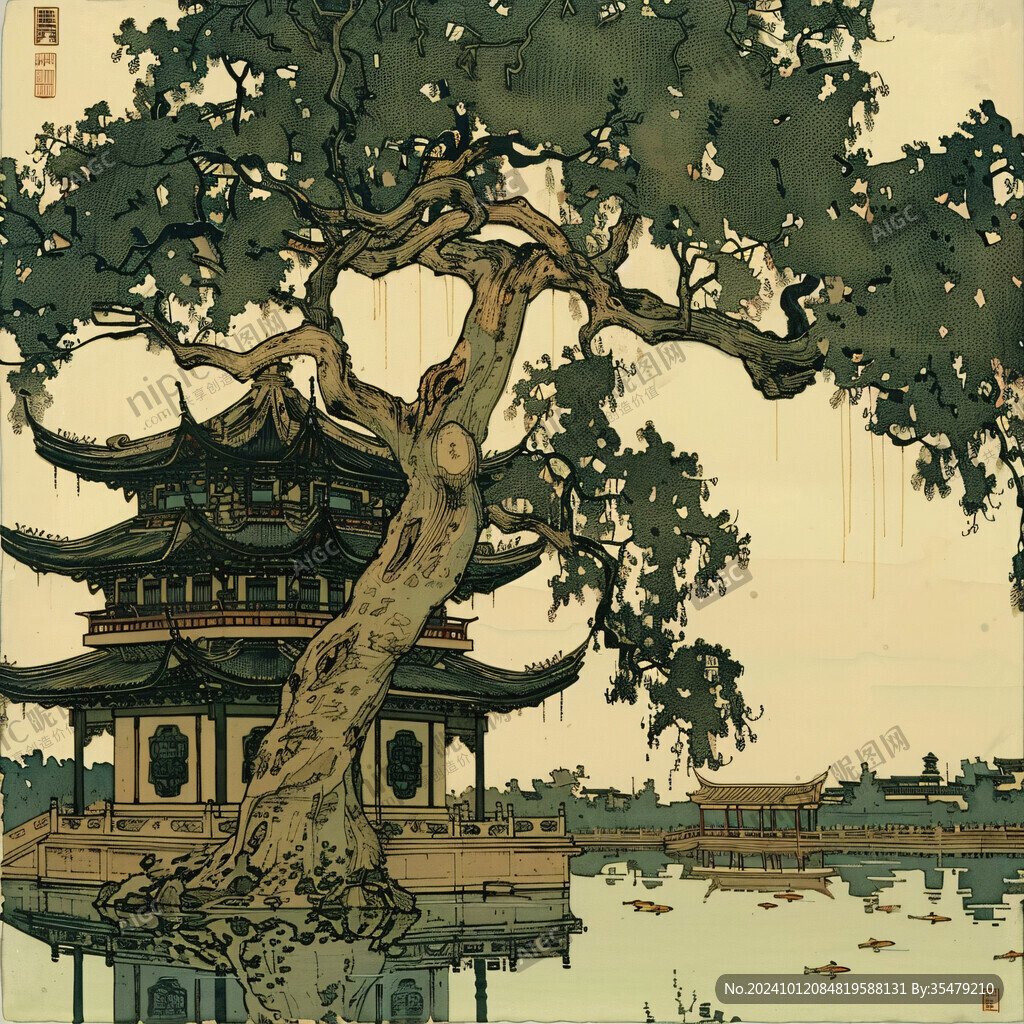 天一阁插画