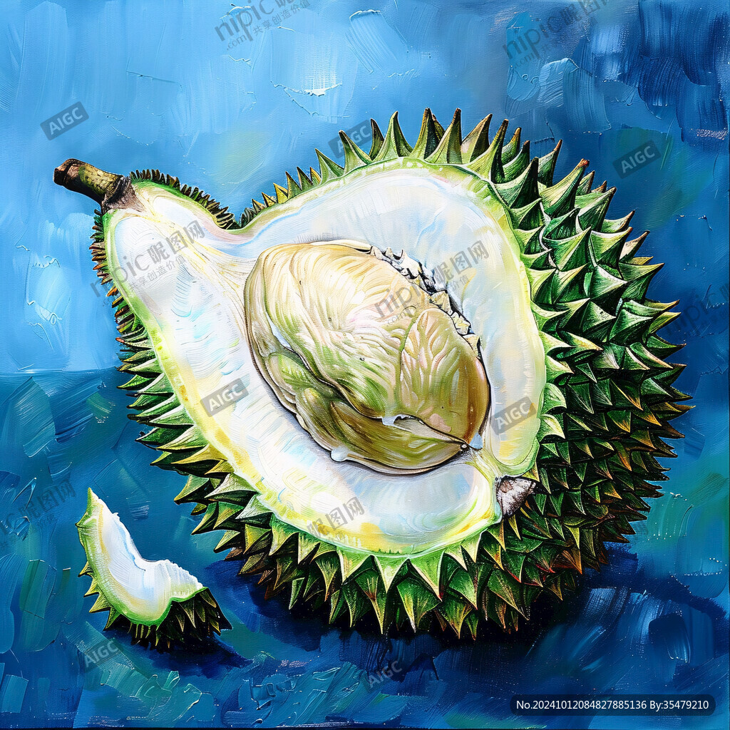 泰国榴莲插画
