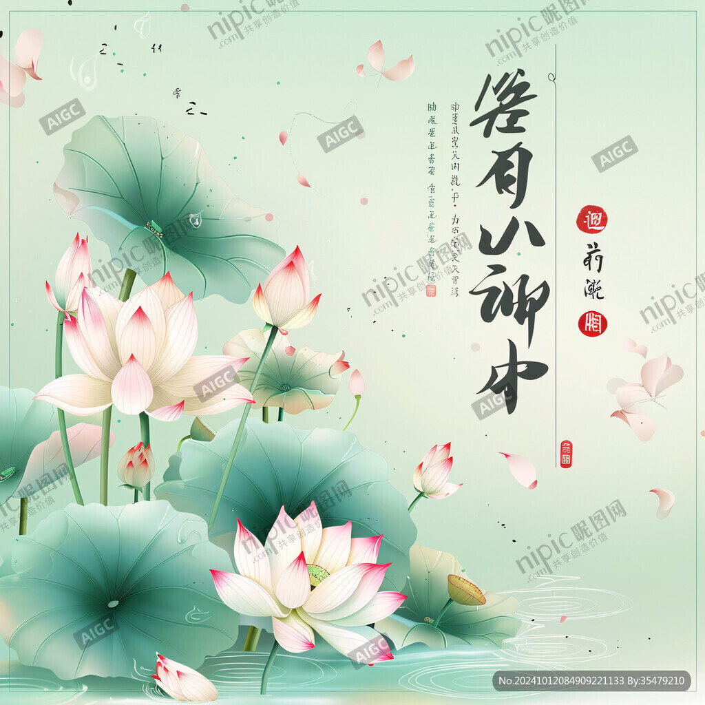 荷塘月色玄关荷花情