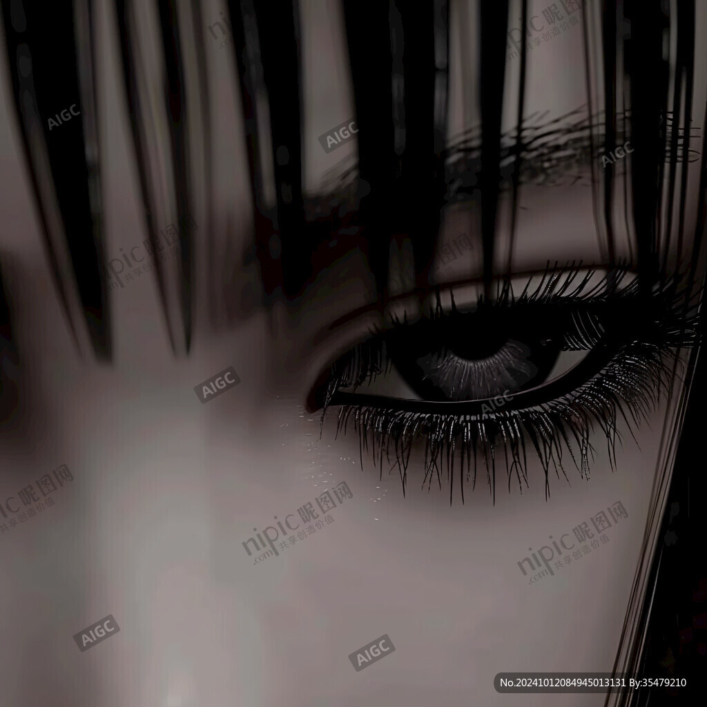美女眼睛插画