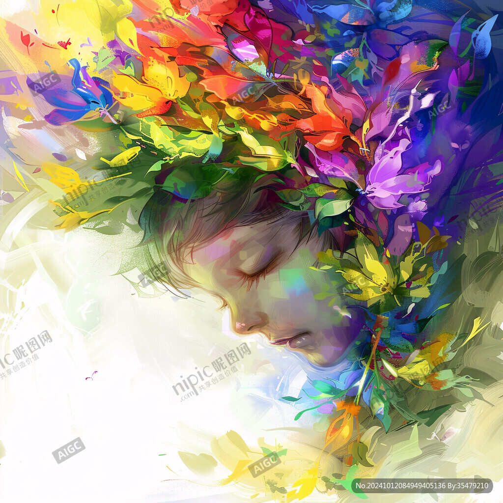 梦幻油画枫叶图