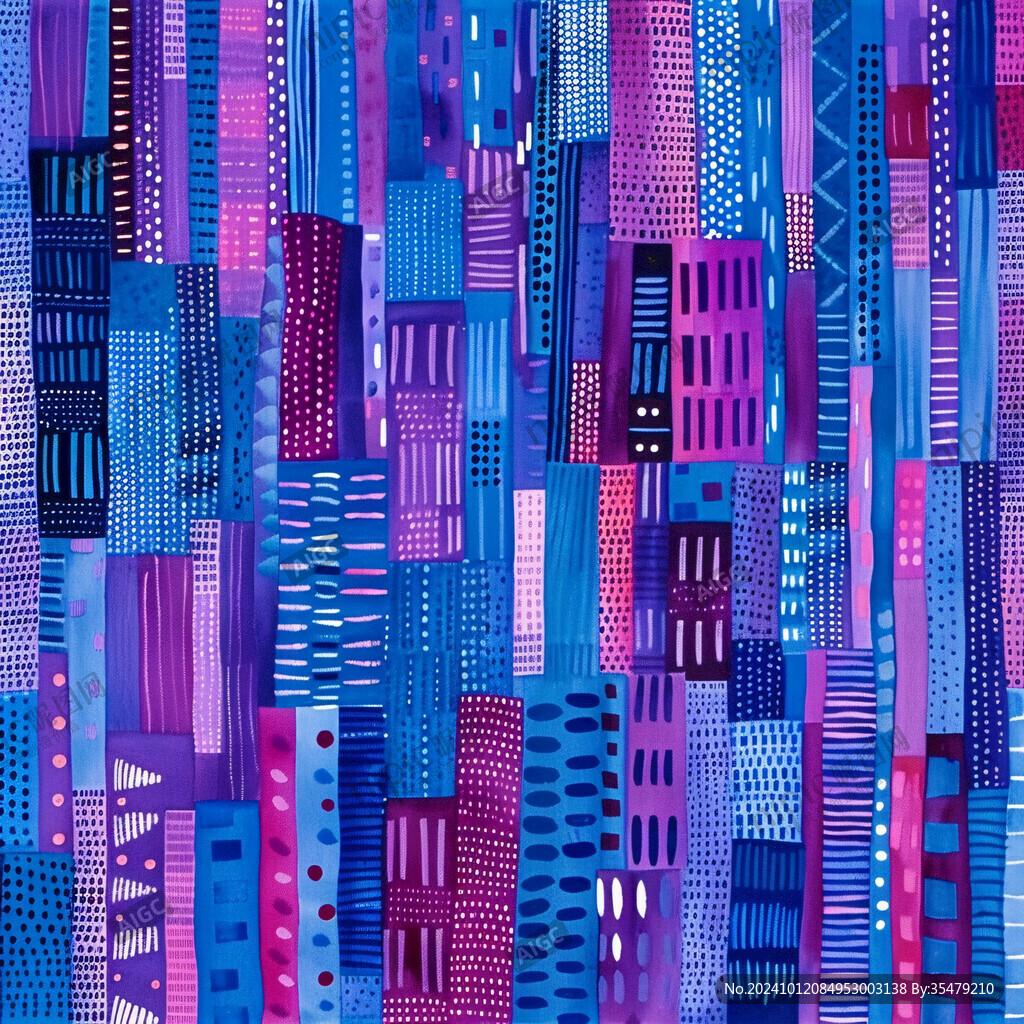 几何色块城市