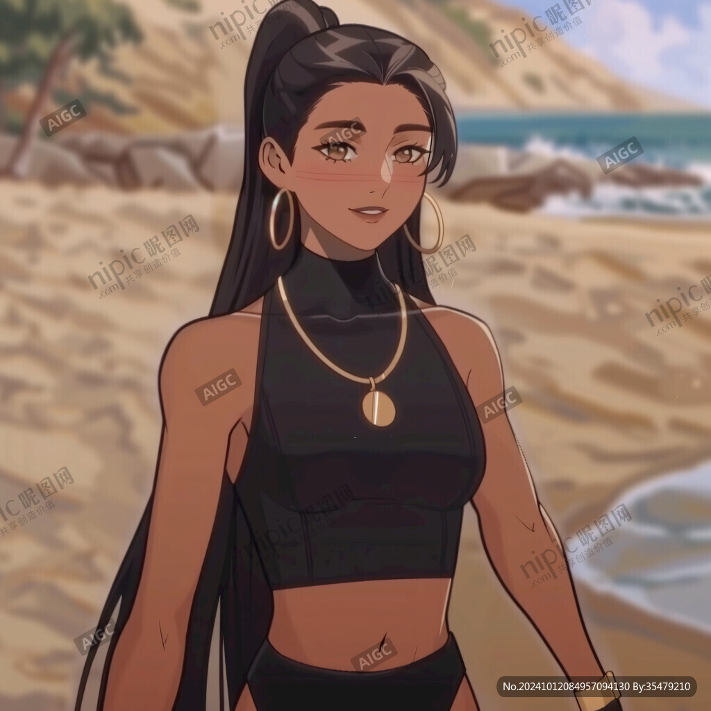 辣妹子形象插画动漫