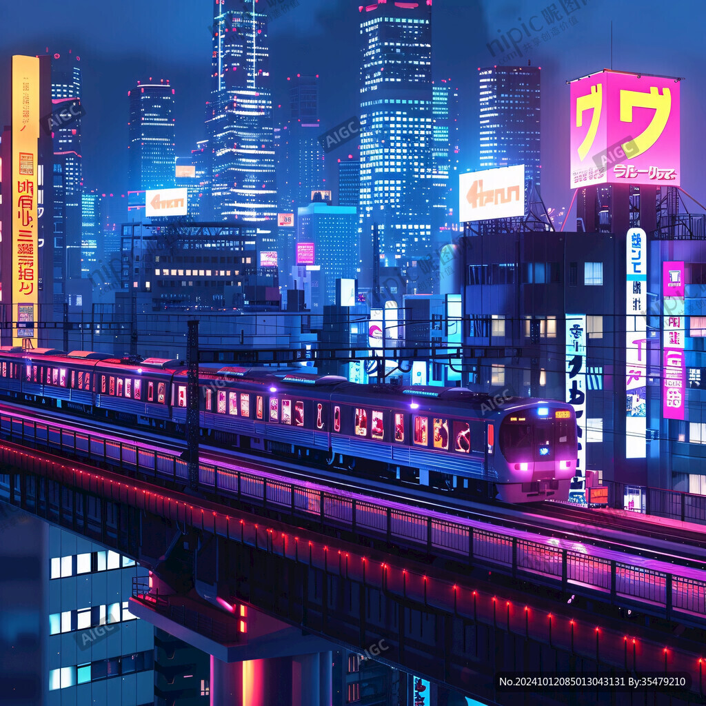 赛博朋克夜市kv