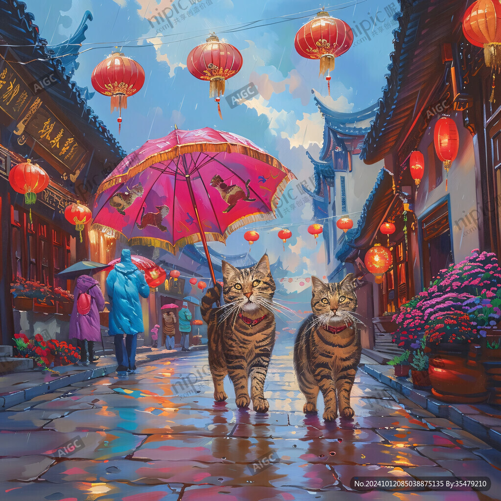 国风虎年插画
