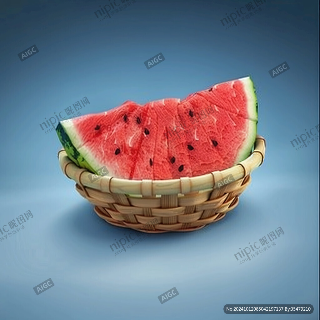 箩筐里的西瓜