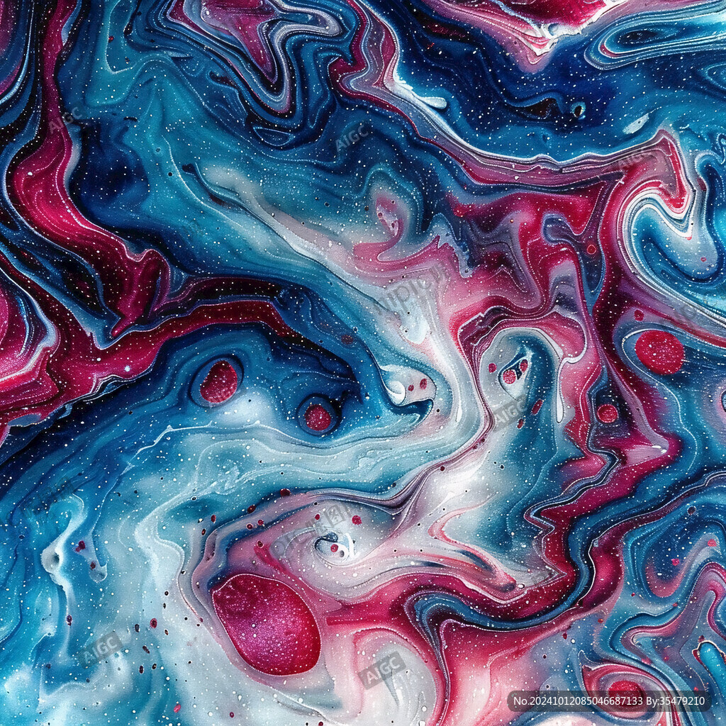 肌理彩色流体装饰画
