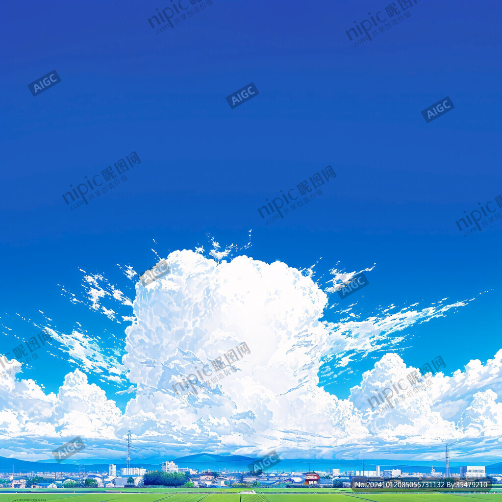 蓝天白云天空云彩民房