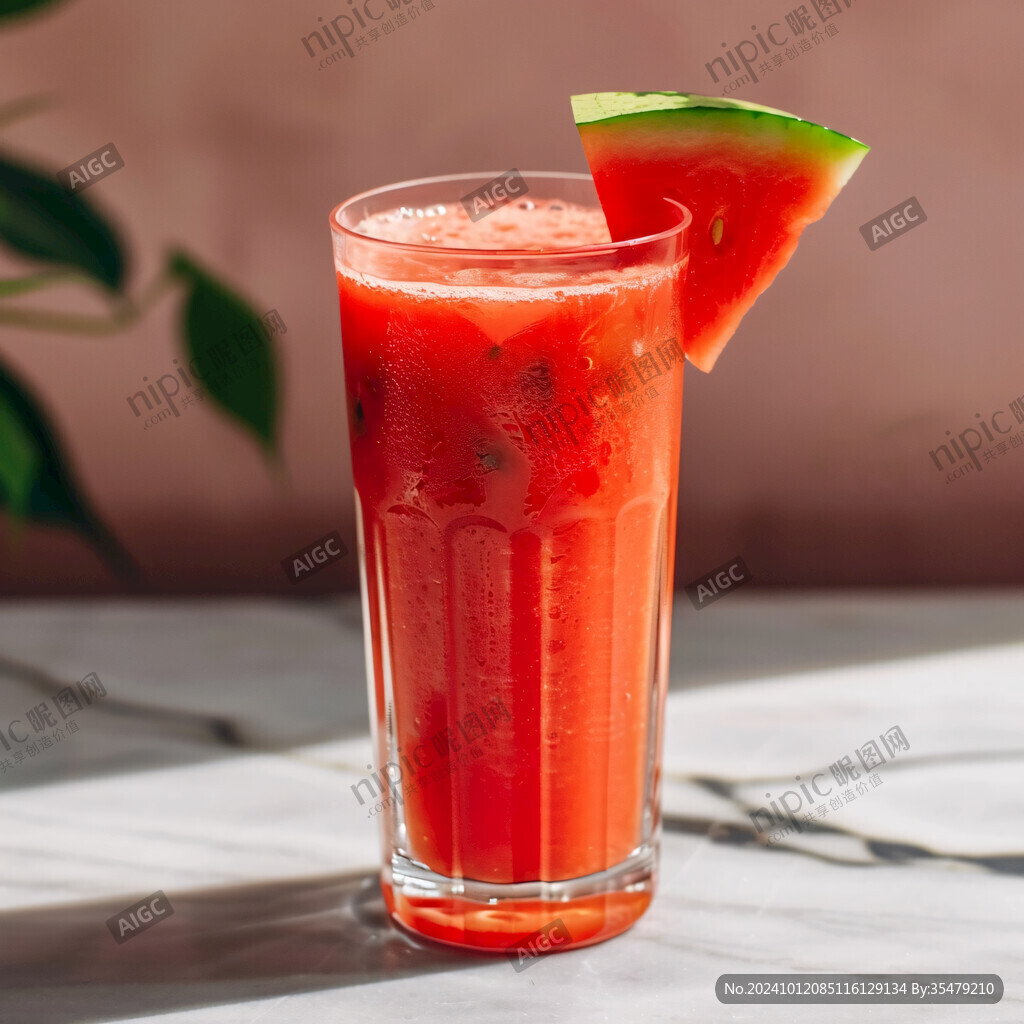 西瓜果茶素材