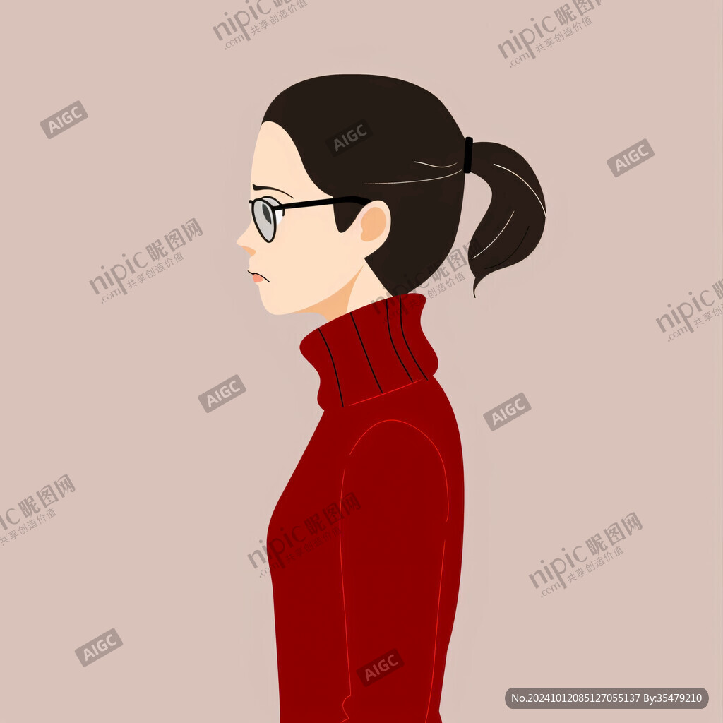 阿姨少妇侧脸侧面