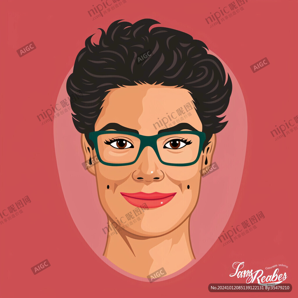 中年妇女插画