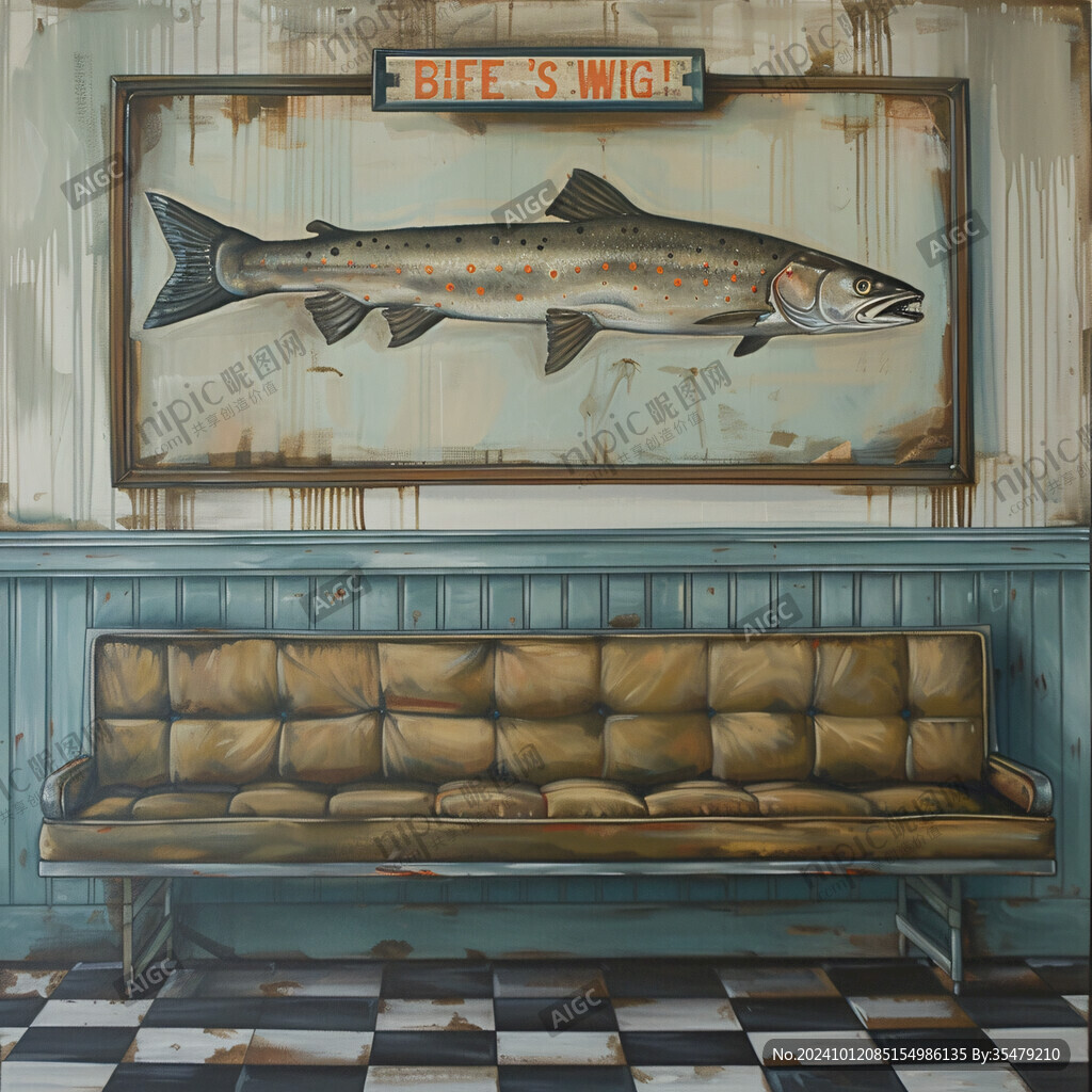 鱼餐馆壁画