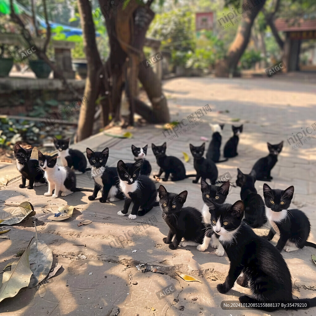 黑黄短毛猫