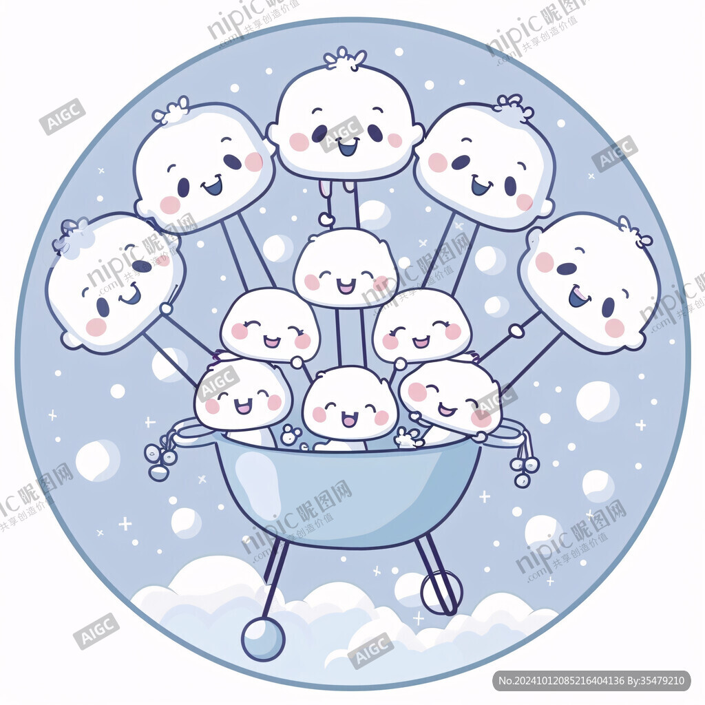 可爱卡通元宵
