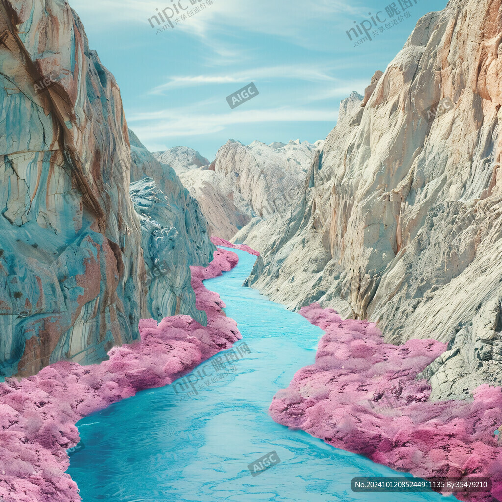 峡谷立体画